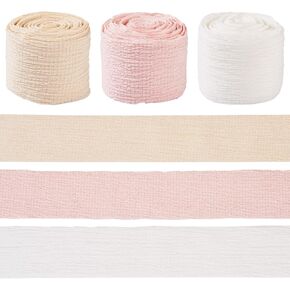 Fashewelry 9 ياردة polycotton مطوية شريط السماء الزرقاء الأزرق تجعد النسيج الشريط الشريط تجعد لملحقات الشعر DIY المنزل الحفل الزفاف الحرف الزفاف