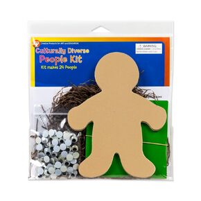 Hygloss Products Diverse Multi-Ethnic People Kit, 7 Inches, Pack of 24, Assorted