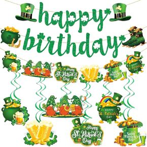 TTDQ St Patricks ديكورات عيد ميلاد القديس باتريكز يوم عيد ميلاد سعيد مع القديس باتريكز معلقة ديكورات محظوظة واحد ديكورات عيد ميلاد لسيخمة عيد القديس باتريك ، الأخضر in Kuwait