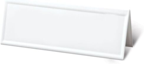 Trainers Warehouse Heavy Duty Premium Reusable Name Cards, White, Dry-Erase Tent, Space Saver, 8.75" x 3" (10) in Saudi Arabia