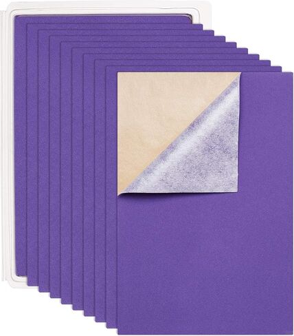 BENECREAT 20PCS Velvet Blue Violet Fabric Sticky Back Adhesive Sheets, A4 Sheet (8.3" x 11.8") Self-Adhesive Velvet Fabric for Halloween Decoration, Multi-Purpose, Art Craft Making in Saudi Arabia