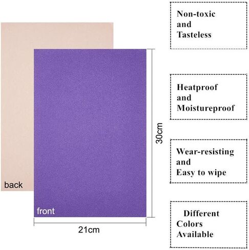 BENECREAT 20PCS Velvet Blue Violet Fabric Sticky Back Adhesive Sheets, A4 Sheet (8.3" x 11.8") Self-Adhesive Velvet Fabric for Halloween Decoration, Multi-Purpose, Art Craft Making in Saudi Arabia