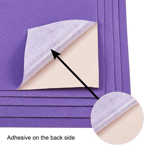 BENECREAT 20PCS Velvet Blue Violet Fabric Sticky Back Adhesive Sheets, A4 Sheet (8.3" x 11.8") Self-Adhesive Velvet Fabric for Halloween Decoration, Multi-Purpose, Art Craft Making in Saudi Arabia