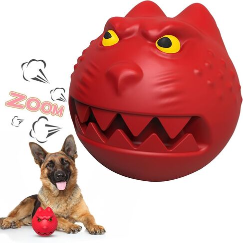 Dog Toys for Aggressive Chewers, Squeaky Dog Chew Toys for Large Breed, Tough Indestructible Interactive Chew Toys for Medium Large Dogs (Red) in Saudi Arabia