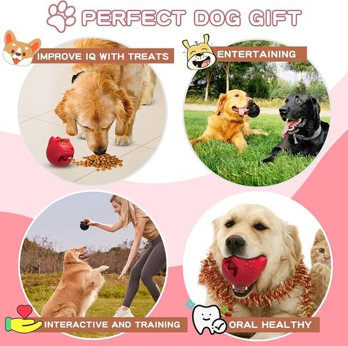 Dog Toys for Aggressive Chewers, Squeaky Dog Chew Toys for Large Breed, Tough Indestructible Interactive Chew Toys for Medium Large Dogs (Red) in Saudi Arabia