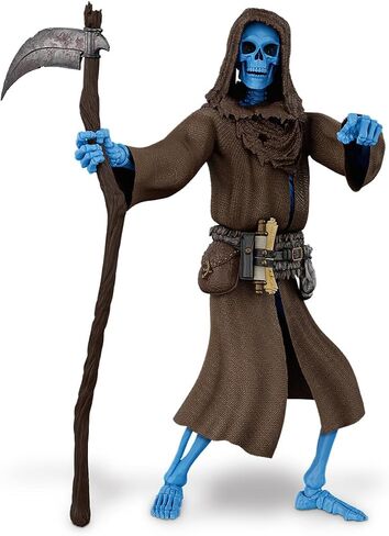 Boss Fight Studio Epic H.A.C.K.S. Grim Specter Sevide Sefleton Action Figure - تمثال مفصل للغاية مع إكسسوارات - كتاب سحري ، اللهب ، منجل ، الرأس واليدين البديل ، والوقوف - 1:12 in Kuwait