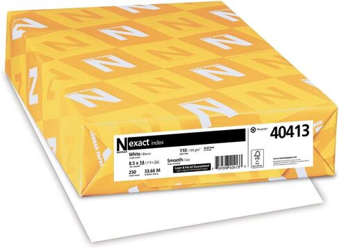 Wausau Exact Index Cardstock, 250 Sheets, White, 94 Brightness, 110 lb, 8.5 x 14 Inches in Saudi Arabia