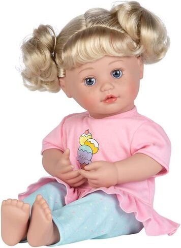 Adora My Cuddle & Coo Babies Collection, 15" Baby Doll with Sweet Powder Scent and 5 Touch Activated Sounds: She Cries, Coos, Giggles, Kisses Back & Says Momma Birthday Gift For Ages 3+ - Sweet Dreams in Saudi Arabia