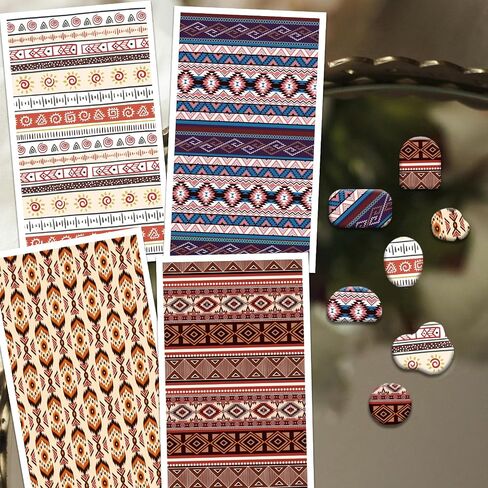 OLYCRAFT Western Clay Transfer Paper 4 Design 24 Pcs Transfer Paper for Polymer Geometrical Polymer Clay Transfer Sheets Abstract Line Small Transfer Paper for Clay Earrings Jewelry Making in Saudi Arabia