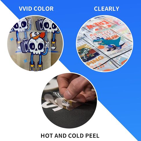 DTF Transfer Film Roll 13 Inch x 32.8 FT for Sublimation Double-Side Clear Pretreat Sheets, PET Heat Transfer Paper for Epson Inkjet Printer Direct Print on T shirts Textile in Saudi Arabia