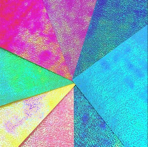 50 Sheets Origami Paper 4"x4" Square Glitter Shiny Single Sided Folding Paper for Art and Craft Kids Handmade DIY Accessories in Saudi Arabia