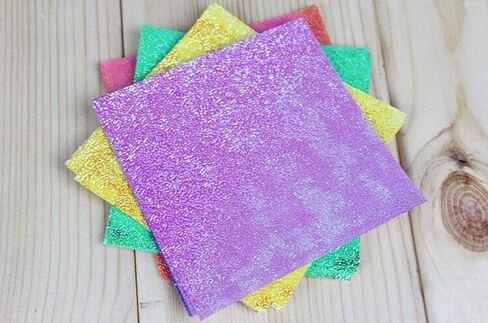 50 Sheets Origami Paper 4"x4" Square Glitter Shiny Single Sided Folding Paper for Art and Craft Kids Handmade DIY Accessories in Saudi Arabia