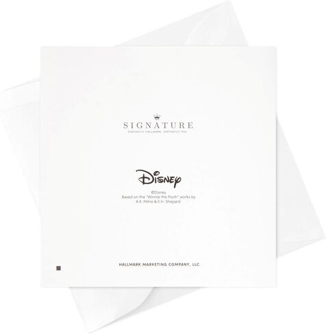 Hallmark Signature Disney Baby Shower Card for New Parents (Winnie the Pooh and Piglet) Welcome New Baby, Congratulations in Kuwait