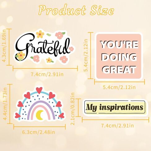 50 PCS ملصقات لوحة الرؤية الملهمة ، اقتباسات تحفيزية لطيفة التأكيدات إيجابية التصميم in Kuwait