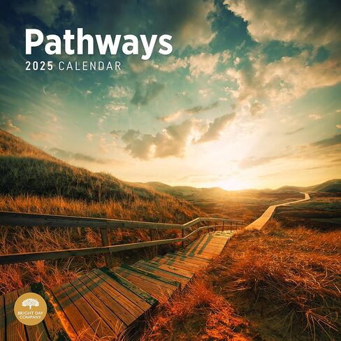 Bright Day Calendars 2025 Pathways Monthly Wall Calendar - Beautiful Landscape Photography Gift (12 x 12 Inch) in Kuwait