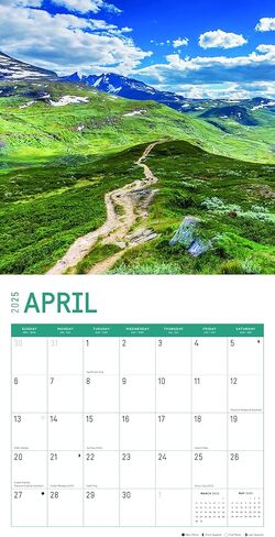 Bright Day Calendars 2025 Pathways Monthly Wall Calendar - Beautiful Landscape Photography Gift (12 x 12 Inch) in Kuwait