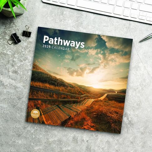 Bright Day Calendars 2025 Pathways Monthly Wall Calendar - Beautiful Landscape Photography Gift (12 x 12 Inch) in Kuwait
