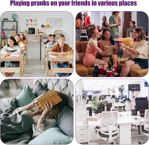 3pcs Prank Device, Cricket Noise Maker Prank Beeping for Several Months Hidden Sound Prank Includes Cricket Chirps, Beeps and More Noise Making Prank Device for Adults, Purple in Kuwait