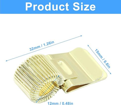 Hitefu 5 Pcs Manganese Steel Pen Clipboard Holders with Adjustable Springs, Gold Pencil Holder Clips, Self Adhesive Pencil Organizer for Notebooks in Saudi Arabia
