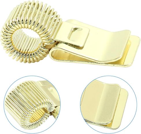 Hitefu 5 Pcs Manganese Steel Pen Clipboard Holders with Adjustable Springs, Gold Pencil Holder Clips, Self Adhesive Pencil Organizer for Notebooks in Saudi Arabia