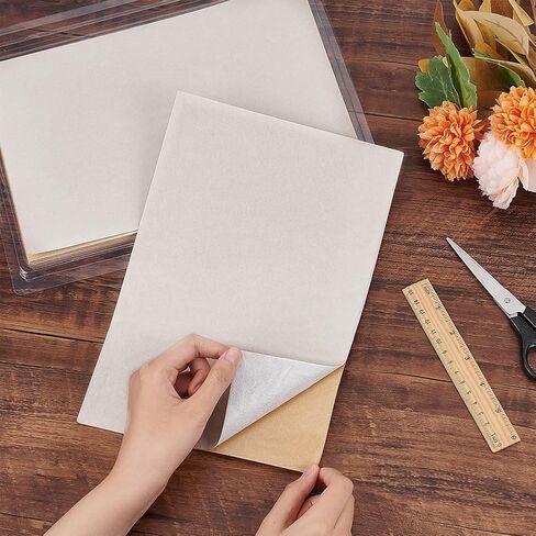 BENECREAT 20PCS Velvet (Light Grey) Fabric Sticky Back Adhesive Back Sheets, A4 Sheet (8.3" x 11.8"), Self-Adhesive Durable Multi-Purpose Fabric, Ideal for Halloween Art and Craft Making in Saudi Arabia