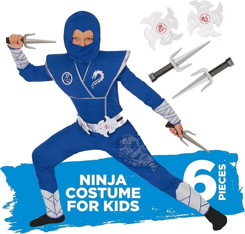 Morph Ninja Costume Kids, Boys Ninja Costume, Ninja Kids Merch, Ninja Set Outfit, Ninja Suit for Kids With Accessories in Saudi Arabia