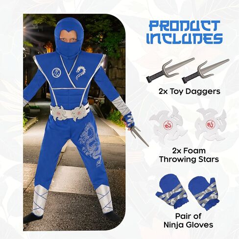 Morph Ninja Costume Kids, Boys Ninja Costume, Ninja Kids Merch, Ninja Set Outfit, Ninja Suit for Kids With Accessories in Saudi Arabia