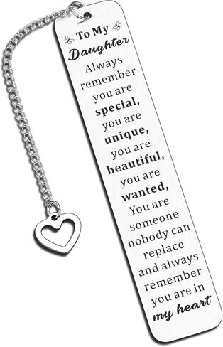 Easter Basket Stuffers for Kids Daughter Graduation Gifts, Daughter Bookmark Gift from Mom Dad, Inspirational to My Daughter Bookmark, Daughter Birthday Gifts, Easter Gifts for Girls in Kuwait
