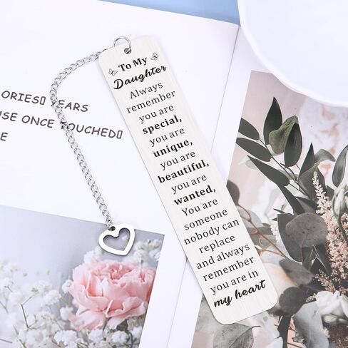 Easter Basket Stuffers for Kids Daughter Graduation Gifts, Daughter Bookmark Gift from Mom Dad, Inspirational to My Daughter Bookmark, Daughter Birthday Gifts, Easter Gifts for Girls in Kuwait