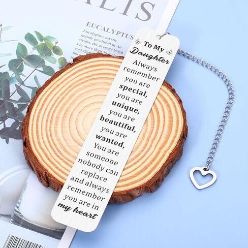 Easter Basket Stuffers for Kids Daughter Graduation Gifts, Daughter Bookmark Gift from Mom Dad, Inspirational to My Daughter Bookmark, Daughter Birthday Gifts, Easter Gifts for Girls in Kuwait