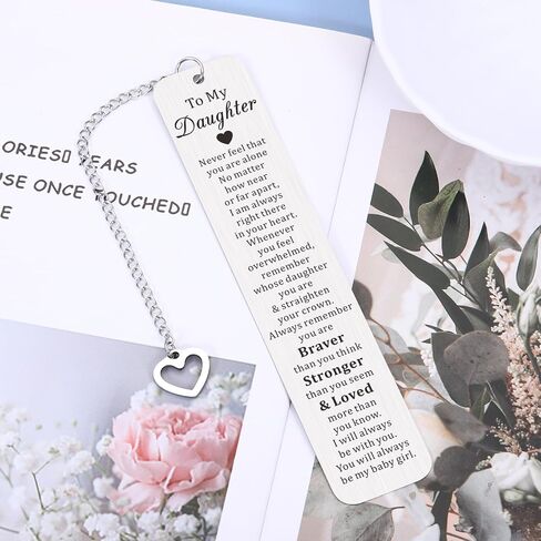 Easter Basket Stuffers for Kids Daughter Graduation Gifts, Daughter Bookmark Gift from Mom Dad, Inspirational to My Daughter Bookmark, Daughter Birthday Gifts, Easter Gifts for Girls in Kuwait