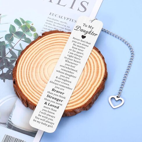 Easter Basket Stuffers for Kids Daughter Graduation Gifts, Daughter Bookmark Gift from Mom Dad, Inspirational to My Daughter Bookmark, Daughter Birthday Gifts, Easter Gifts for Girls in Kuwait