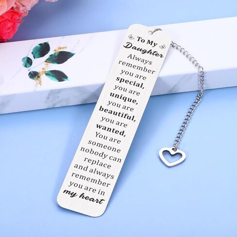 Easter Basket Stuffers for Kids Daughter Graduation Gifts, Daughter Bookmark Gift from Mom Dad, Inspirational to My Daughter Bookmark, Daughter Birthday Gifts, Easter Gifts for Girls in Kuwait