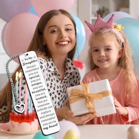 Easter Basket Stuffers for Kids Daughter Graduation Gifts, Daughter Bookmark Gift from Mom Dad, Inspirational to My Daughter Bookmark, Daughter Birthday Gifts, Easter Gifts for Girls in Kuwait