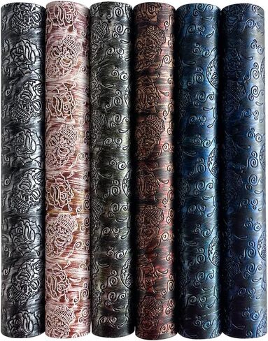XHT 6 PCS/Set Classical Pu Faux Leather Sheet 8.3 "x11.8" in Kuwait