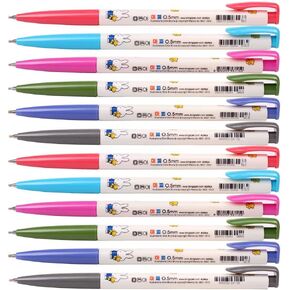 Dong-a Miffy Oil Based Ink Ball Point Pen Excellent Writing (6 Color/pack of 24 Pens) Blue/black/red/green/pink/sky Blue/