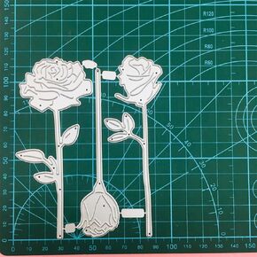 Valentine's Day Rose Metal Cutting Die Large Size Rose Die Cut Embossing Stencils Template for Card Making Album Stamps Scrapbooking DIY Paper Crafting