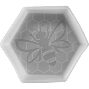 Honeycomb with Bee Car Freshie Silicone Mold 4.1x3.5x0.8" Bug Honey Insects Lover Summer Aroma Beads Scented Oven Safe