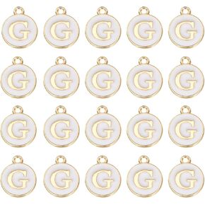 MECCANIXITY Pendants Letter Charm Initial Charm Double Sided Alphabet for DIY Necklace Bracelet Earrings Jewelry Making