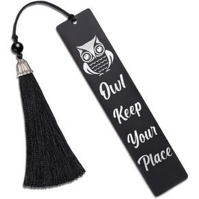 DYJYBMY Owl Keep Your Place, Metal Bookmark, Engraved Bookmark, Teacher Gift, Book Club Gifts, Wedding Party Gift, Gift for Women Men Book Lover Friends Librarian