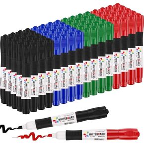 Fuutreo 80 Pcs Dry Erase Markers Bulk for Classroom School Chisel Tip White Board Markers 4 Assorted Colors Dry Erase Whiteboard Markers Pens Low Odor Dry Erase Markers Pens Office