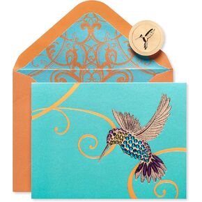 Papyrus Blank Card (Gem Hummingbird)
