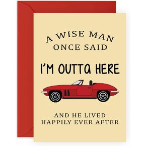 CENTRAL 23 Funny Coworker leaving Card - Retirement Card for Men - 'A Wise Man Once Said' - For Colleague Boss Dad Uncle - Comes With Fun Stickers - Vegan Ink - Made In The UK