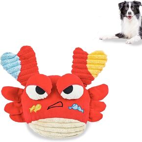 Interactive Squeaky Dog Toys with Rechargeable Crinkle Ball - Plush Chew Toys for Small, Medium & Large Dogs, Jumping Music Mode, Durable Pet Playtime Fun (Playful-Looking)