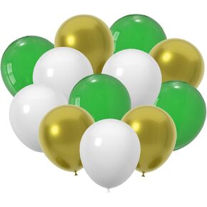 100 Pcs 12 Inch Latex Balloons in Green, Purple and Yellow, Perfect for Spring, Summer, Graduation, Easter, Wedding and Baby Shower Party Balloons Decorations