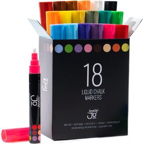 JumpOff Jo – Liquid Chalk Markers – Reversible Chisel and Round Tip – Multi Color (48)