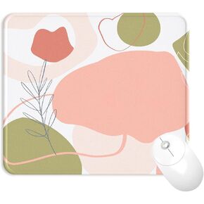eulps Mouse Pad with Wrist Rest, Comfortable Computer Mousepad with Gel Wrist Support Smooth Surface and Non-Slip PU Base for Pain Relief, Laptop, Office & Home (Rose)