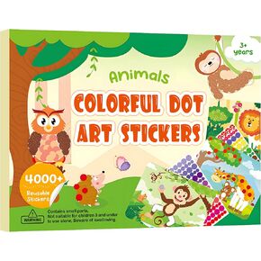 Animal Dot Arts and Crafts for Kids 3-8, No Mess Dot Art Activity Book Travel Activities Birthday Gifts for Kids Toddlers Boys Girls Ages 3, 4, 5, 6, 7, 8