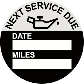 2 inch Oil Change Service Reminder Static Cling Stickers Oil Change Stickers 60 Labels