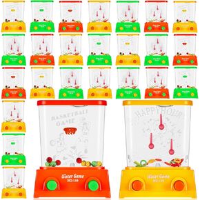 Lewtemi 60 Pcs Water Ring Toss Handheld Game Bulk Retro Pastime Games Handheld Toys Party Favor Basketball Fun Gifts, Without Water(Classic)